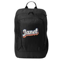Janet Personalized Name Custom Lettering 70S City Backpack