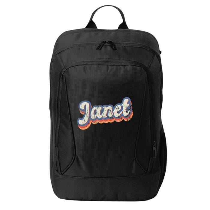 Janet Personalized Name Custom Lettering 70S City Backpack