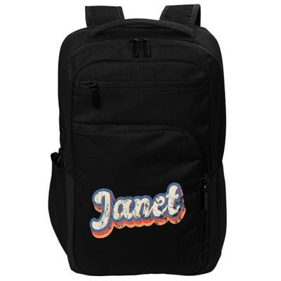 Janet Personalized Name Custom Lettering 70S Impact Tech Backpack