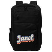 Janet Personalized Name Custom Lettering 70S Impact Tech Backpack