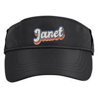 Janet Personalized Name Custom Lettering 70S Adult Drive Performance Visor