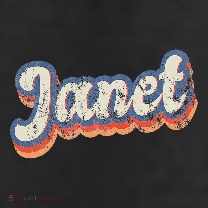 Janet Personalized Name Custom Lettering 70S Beanie