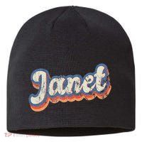 Janet Personalized Name Custom Lettering 70S Sustainable Beanie
