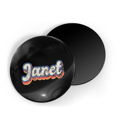 Janet Personalized Name Custom Lettering 70S Magnet
