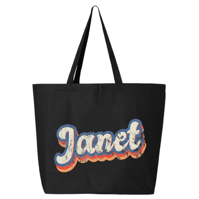 Janet Personalized Name Custom Lettering 70S 25L Jumbo Tote