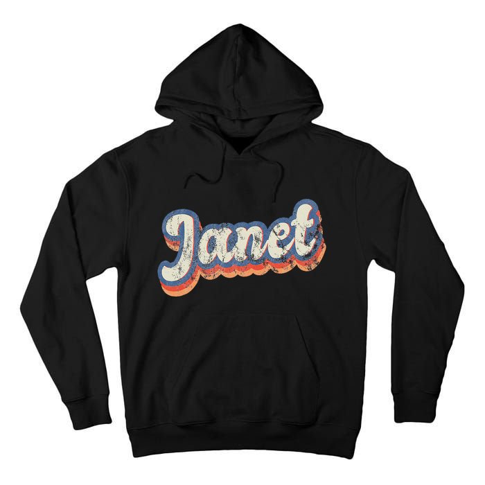 Janet Personalized Name Custom Lettering 70S Tall Hoodie
