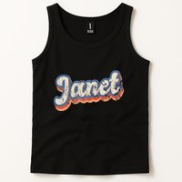 Janet Personalized Name Custom Lettering 70S Tank Top