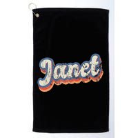 Janet Personalized Name Custom Lettering 70S Golf Towel