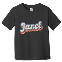 Janet Personalized Name Custom Lettering 70S Toddler T-Shirt