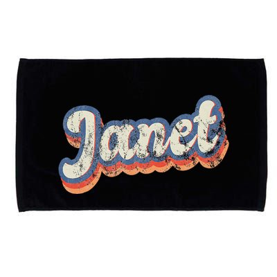 Janet Personalized Name Custom Lettering 70S Microfiber Hand Towel