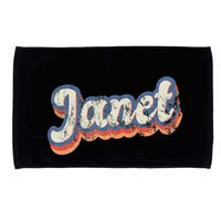 Janet Personalized Name Custom Lettering 70S Microfiber Hand Towel