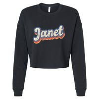 Janet Personalized Name Custom Lettering 70S Cropped Pullover Crew