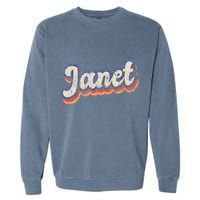 Janet Personalized Name Custom Lettering 70S Garment-Dyed Sweatshirt
