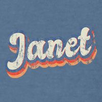 Janet Personalized Name Custom Lettering 70S Garment-Dyed Sweatshirt