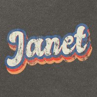 Janet Personalized Name Custom Lettering 70S Cotton Canvas Backpack