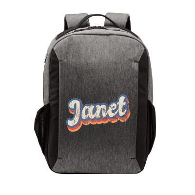 Janet Personalized Name Custom Lettering 70S Vector Backpack