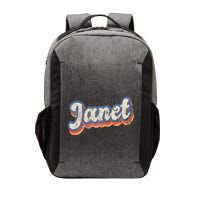 Janet Personalized Name Custom Lettering 70S Vector Backpack