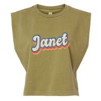 Janet Personalized Name Custom Lettering 70S Garment-Dyed Women's Muscle Tee