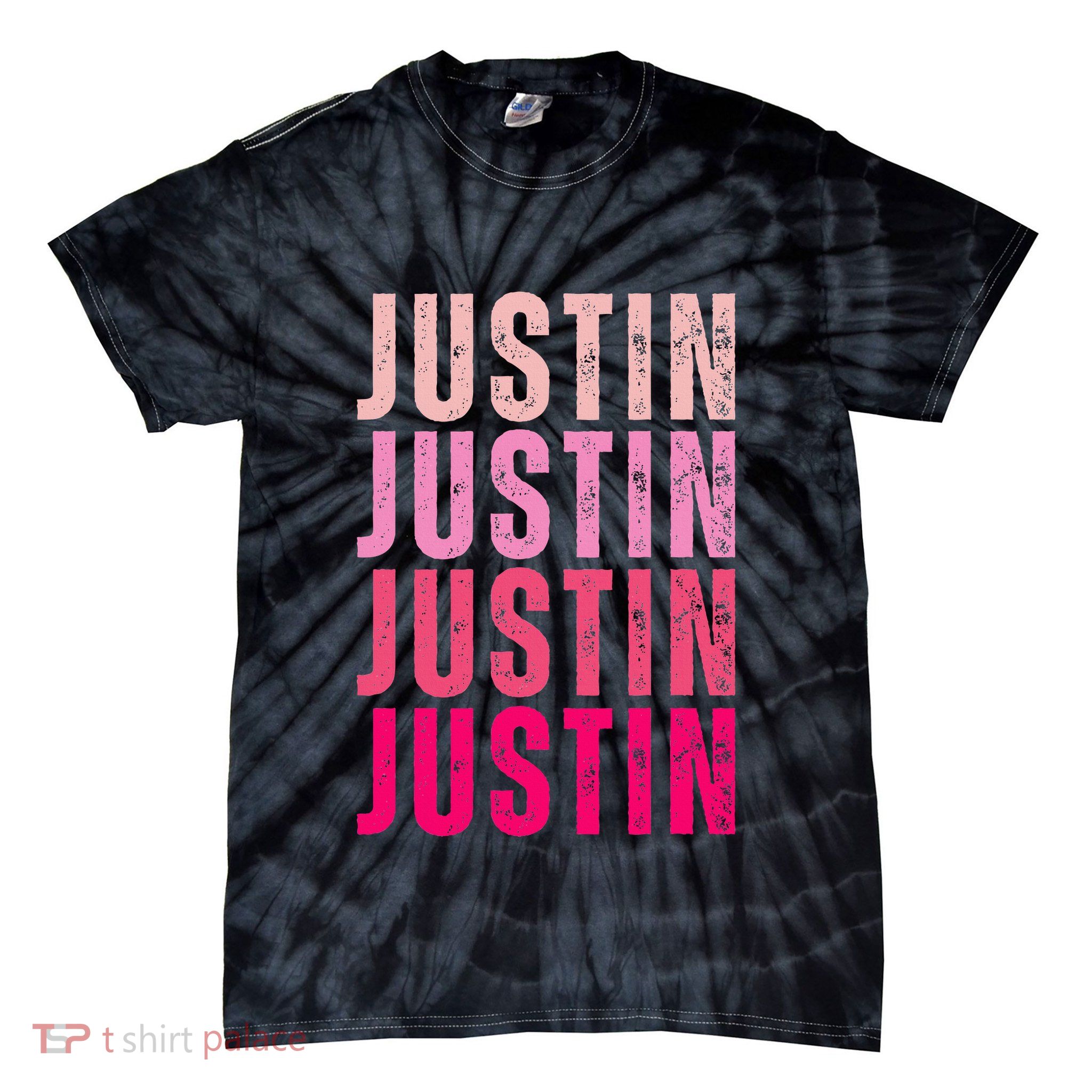 Justin Personalized Name I Love Justin Tie-Dye T-Shirt