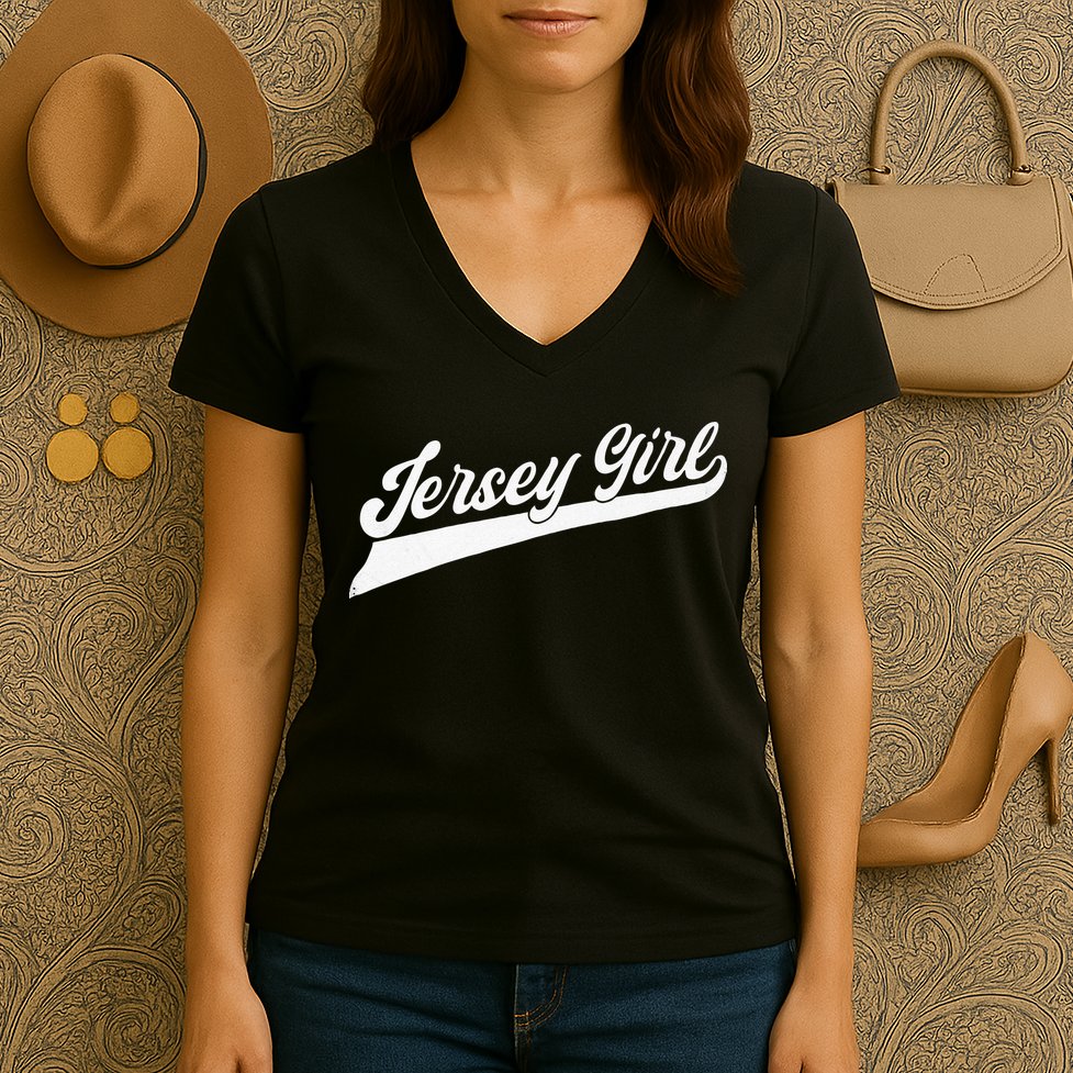 Jersey Proud New Jersey Woman New Jersey Women's V-Neck T-Shirt