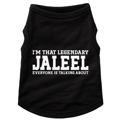 Jaleel Personal Name First Name Funny Jaleel Doggie Tank
