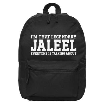 Jaleel Personal Name First Name Funny Jaleel 16 in Basic Backpack