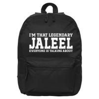 Jaleel Personal Name First Name Funny Jaleel 16 in Basic Backpack