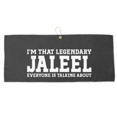 Jaleel Personal Name First Name Funny Jaleel Large Microfiber Waffle Golf Towel