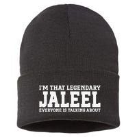 Jaleel Personal Name First Name Funny Jaleel Sustainable Knit Beanie