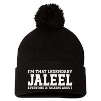 Jaleel Personal Name First Name Funny Jaleel Pom Pom 12in Knit Beanie