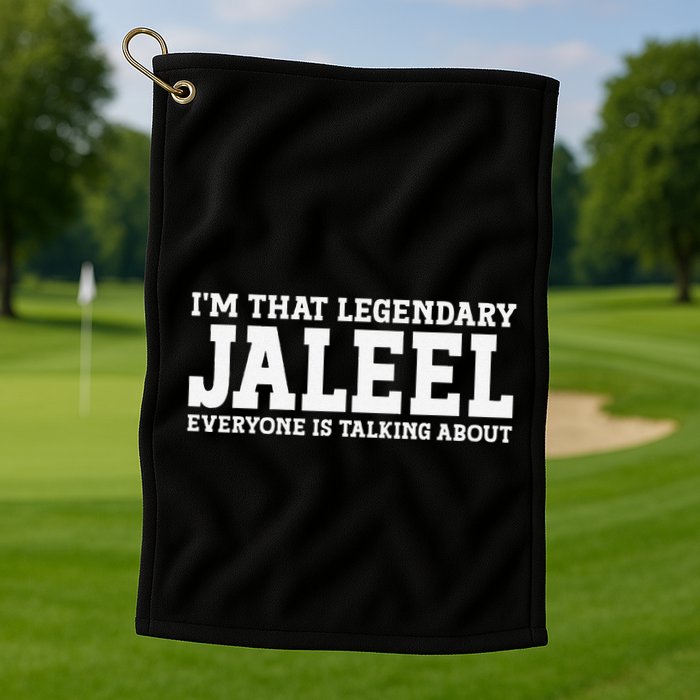 Jaleel Personal Name First Name Funny Jaleel Golf Towel