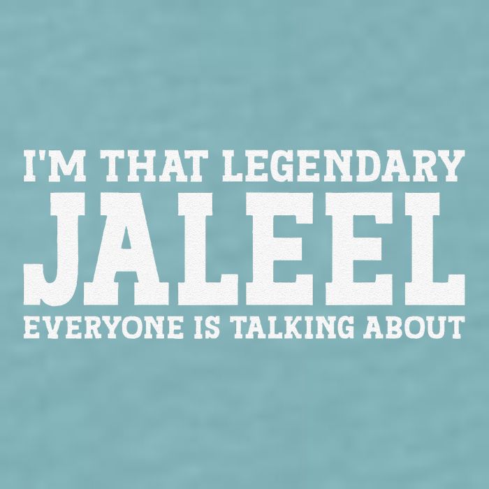 Jaleel Personal Name First Name Funny Jaleel Sueded Cloud Jersey T-Shirt