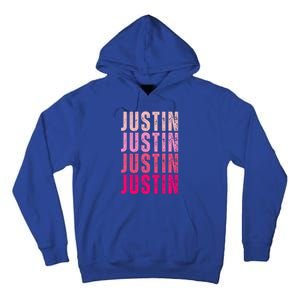 Justin Personalized Name I Love Justin Tall Hoodie