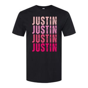 Justin Personalized Name I Love Justin Softstyle CVC T-Shirt