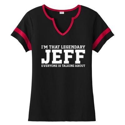 Jeff Personal Name First Name Funny Jeff Ladies Halftime Notch Neck Tee