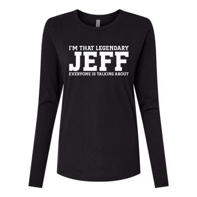 Jeff Personal Name First Name Funny Jeff Womens Cotton Relaxed Long Sleeve T-Shirt