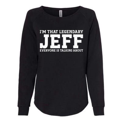 Jeff Personal Name First Name Funny Jeff Womens California Wash Sweatshirt