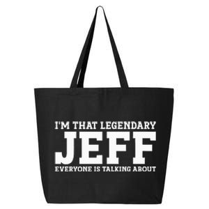 Jeff Personal Name First Name Funny Jeff 25L Jumbo Tote