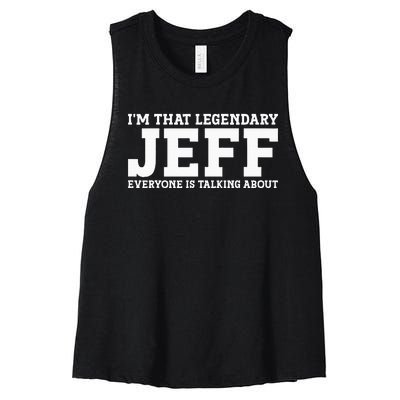 Jeff Personal Name First Name Funny Jeff Women's Racerback Cropped Tank