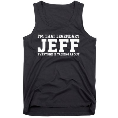 Jeff Personal Name First Name Funny Jeff Tank Top