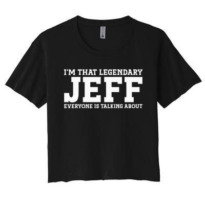 Jeff Personal Name First Name Funny Jeff Women's Crop Top Tee