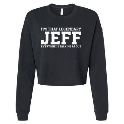 Jeff Personal Name First Name Funny Jeff Cropped Pullover Crew