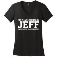 Jeff Personal Name First Name Funny Jeff Women's V-Neck T-Shirt