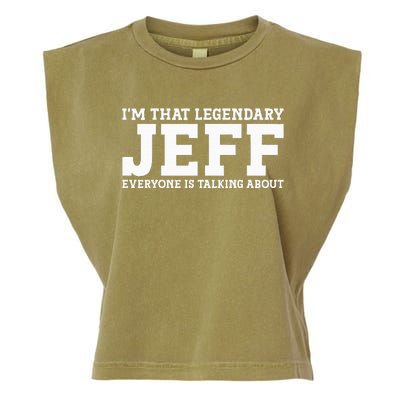 Jeff Personal Name First Name Funny Jeff Garment-Dyed Women's Muscle Tee