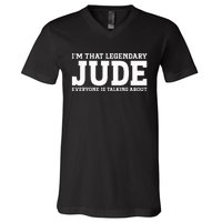 Jude Personal Name Funny Jude V-Neck T-Shirt