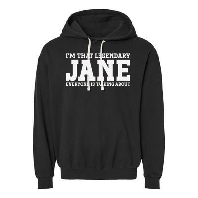 Jane Personal Name Women Girl Funny Jane Garment-Dyed Fleece Hoodie