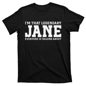 Jane Personal Name Women Girl Funny Jane T-Shirt