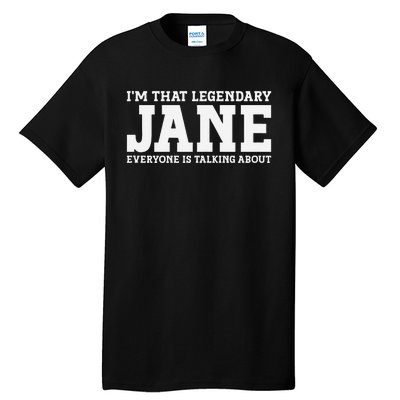 Jane Personal Name Women Girl Funny Jane Tall T-Shirt