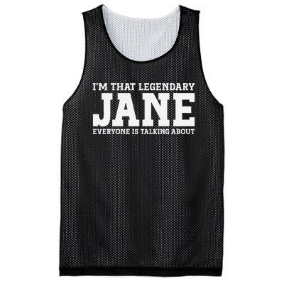 Jane Personal Name Women Girl Funny Jane Mesh Reversible Basketball Jersey Tank