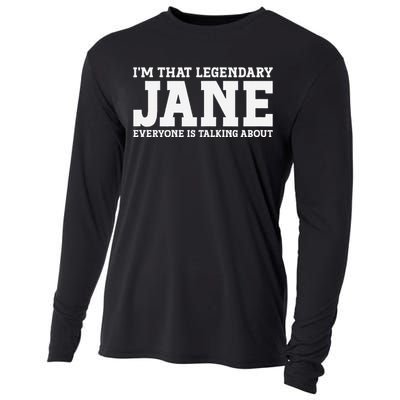 Jane Personal Name Women Girl Funny Jane Cooling Performance Long Sleeve Crew